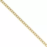 Catena a maglia cordonata 2,9 mm - Acciaio inossidabile 316L Dorato x50cm