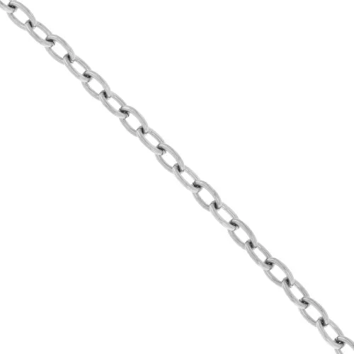 Catena maglia forzatina 6,3 mm - Acciaio inox 316L x50cm