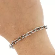 Catena maglia forzatina 6,3 mm - Acciaio inox 316L x50cm