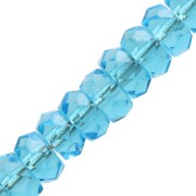 Perle sfaccettate Heishi 6x3 mm - Acquamarina x25|raw }}
