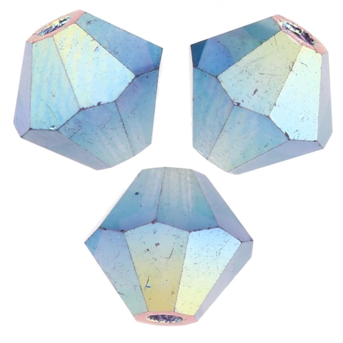 Perle a rondelle Preciosa - Biconi 5 mm - Tanzanite profonda AB 2X x12