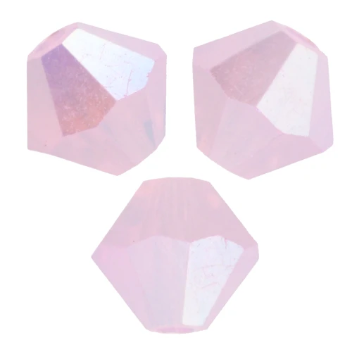 Perle rondelle Preciosa - Biconi 5 mm - Rose Opal AB 2X x12