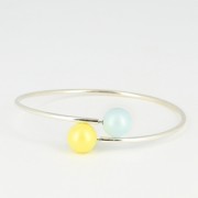 Braccialetto flessibile 20.5 cm per semi-forati in Argento 925 x1