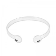 Braccialetto in ottone 15cm per cabochons retro piatto 10mm argentato|raw }}