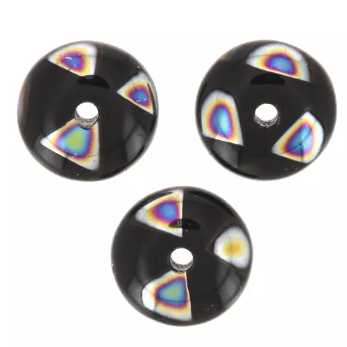 Perle di vetro 6 mm - Jet Vitrail x50