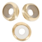 Perla stopper da 7 mm con foro da 2,5 mm - Gold filled x1