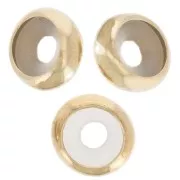 Perla stopper da 7 mm con foro da 2,5 mm - Gold filled x1