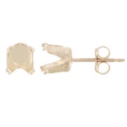 Orecchini a 4 punte per cabochon da 6 mm - Gold filled x2|raw }}