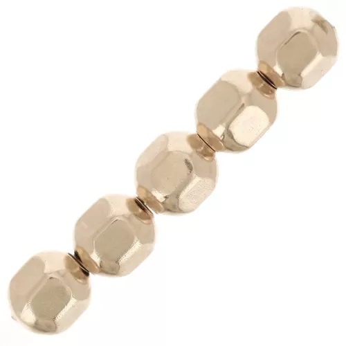 Perle sfaccettate rotonde 3 mm - Gold filled x5
