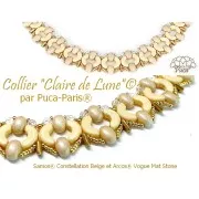 Perle di vetro Samos® by Puca® 5x7 mm Constellation Beige x10g