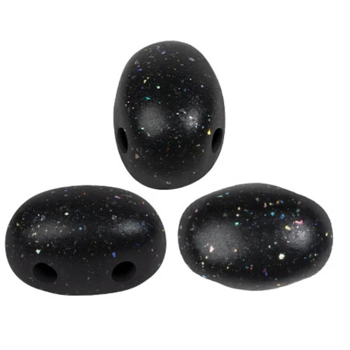 Perle di vetro Samos® by Puca® 5x7 mm Constellation Black x10g