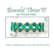 Perle di vetro Samos® by Puca® 5x7 mm Constellation Gray x10g