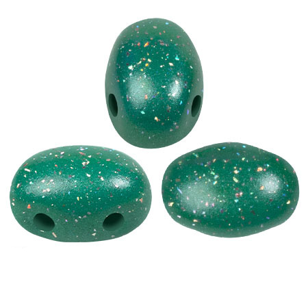 Perle di vetro Samos® by Puca® 5x7 mm Constellation Green x10g