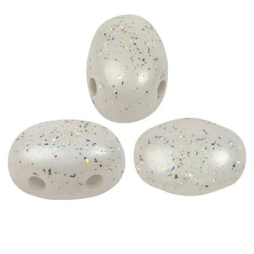 Perle di vetro Samos® by Puca® 5x7 mm Constellation White x10g