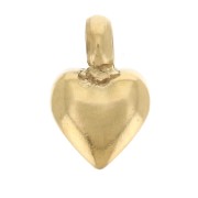 Ciondoli a forma di cuore 6x4 mm - Acciaio inossidabile 304 Dorato x2