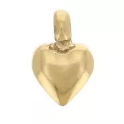 Ciondoli a forma di cuore 6x4 mm - Acciaio inossidabile 304 Dorato x2
