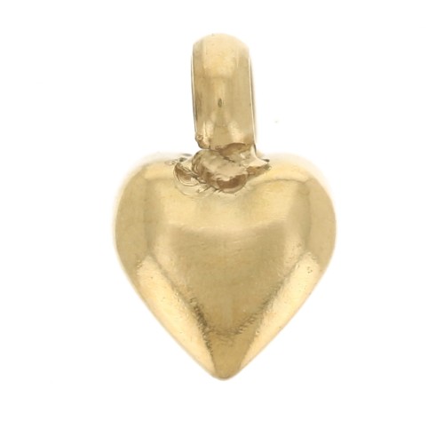 Ciondoli a forma di cuore 6x4 mm - Acciaio inossidabile 304 Dorato x2