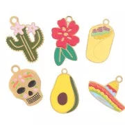 Mix di Ciondoli epossidici - Messico - Exclu Perla - Acciaio inossidabile 304L Dorato x6