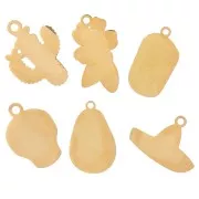 Mix di Ciondoli epossidici - Messico - Exclu Perla - Acciaio inossidabile 304L Dorato x6