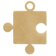 Ciondolo puzzle n°1 (1 lato aperto) 18x14 mm - Acciaio inossidabile 304L Dorato x1|raw }}
