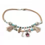 Distanziatore irregolare 2 fori 25 mm Placcatura argento antico x4