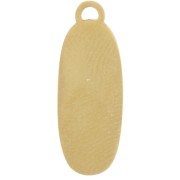 Ciondolo a bastoncino 20x7 mm in resina epossidica - Acciaio inossidabile 304L Dorato - Arancione x1