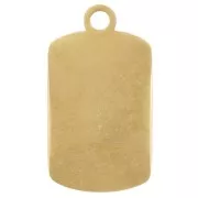 Ciondolo zuppa di pomodoro 18x10 mm in resina epossidica - acciaio inossidabile 304L Dorato - Rosso x1