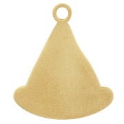 Ciondolo pizza 18x15 mm in resina epossidica - Acciaio inossidabile 304L Dorato - Arancione x1