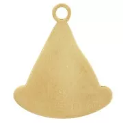 Ciondolo pizza 18x15 mm in resina epossidica - Acciaio inossidabile 304L Dorato - Arancione x1