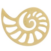 Pendente - Distanziatore a conchiglia 14,5x11 mm - Acciaio inossidabile 304L Dorato x1|raw }}