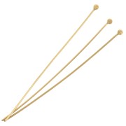 Chiodini pallina 50x0,6 mm - Acciaio inossidabile 304 Dorato x10