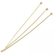 Chiodini pallina 50x0,6 mm - Acciaio inossidabile 304 Dorato x10