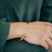 Bracciale ovale 9x165 mm - Acciaio inossidabile 304L Dorato x1