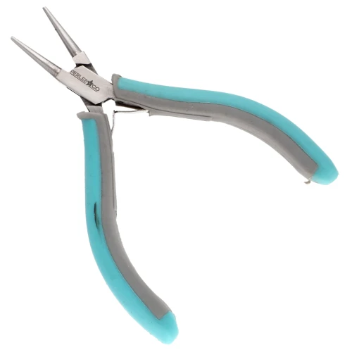 Pinza a molla tonda 12 cm manico ergonomico di Perla - Blu - Grigio x1
