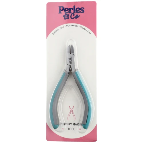 Pinze da taglio a molla con manico ergonomico da 12 cm di Perla - Blu - Grigio x1