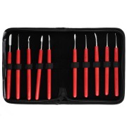 Set di 10 accessori per modellare la pasta polimerica di Perla - Rosso x1|raw }}