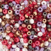 Perla Preciosa 8/0 3 mm - Assortimento rosso - viola - bronzo x 20 g