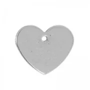Lustrino cuore 13x11 mm in acciaio inox x4