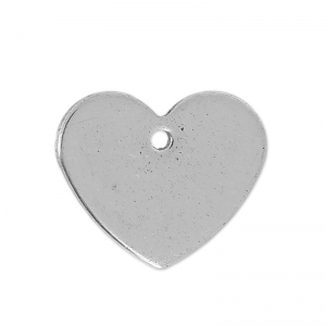 Lustrino cuore 13x11 mm in acciaio inox x4