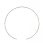 Bracciale jonc intrecciato 2 anelli 52 mm Placcatura argento fino satiné x1|raw }}