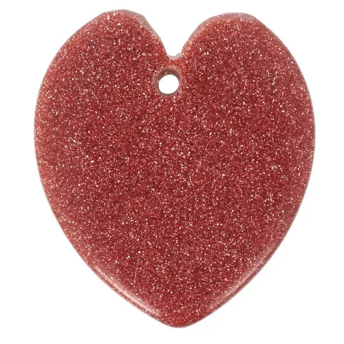 Pendente cuore piatto 19x16 mm Gold Stone - imitazione pietra del sole x1
