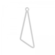 Pendente triangolo 44 mm Placcatura argento fino satiné x1|raw }}