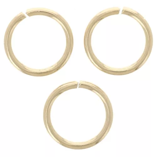 Anelli aperti rotondi 6x0,7 mm - Placcato oro 3 micron x4