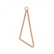 Pendente triangolo 44 mm Dorato con oro fino rosa x1|raw }}