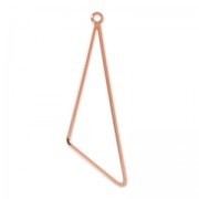 Pendente triangolo 58 mm Dorato con oro fino rosa x1|raw }}