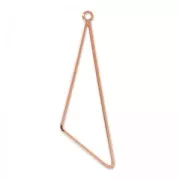 Pendente triangolo 58 mm Dorato con oro fino rosa x1
