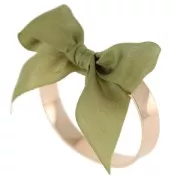 Bracciale a girocollo ovale con 2 fori, 16 cm - Dorato con oro fino satinato x1