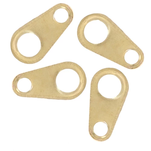 Elementi di fissaggio ovali 6x3 mm per chiusura - Dorato x10