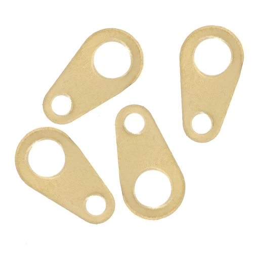 Chiusure ovali 9x5 mm - Dorato x10