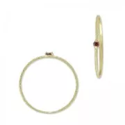 Anello testurizzato con Ossido di zirconio 18 mm Fuchsia/dorato con oro fino x1